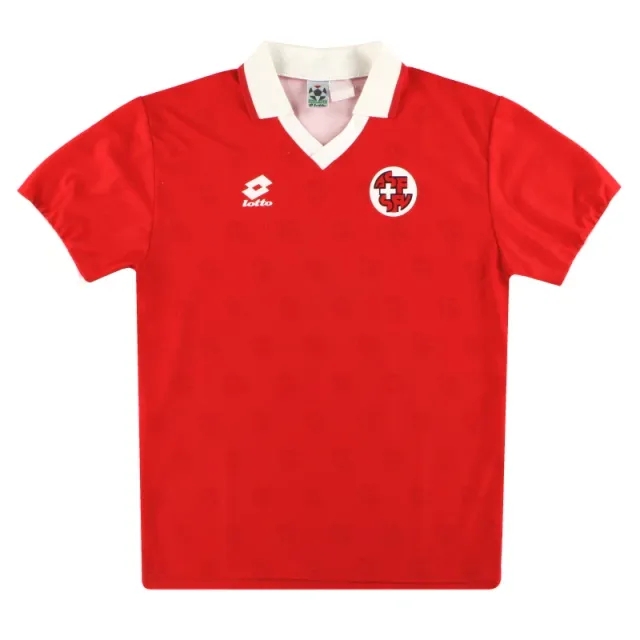 1994-96 Switzerland Lotto 'Signed' Home Shirt XS - Switzerland / Excellent 