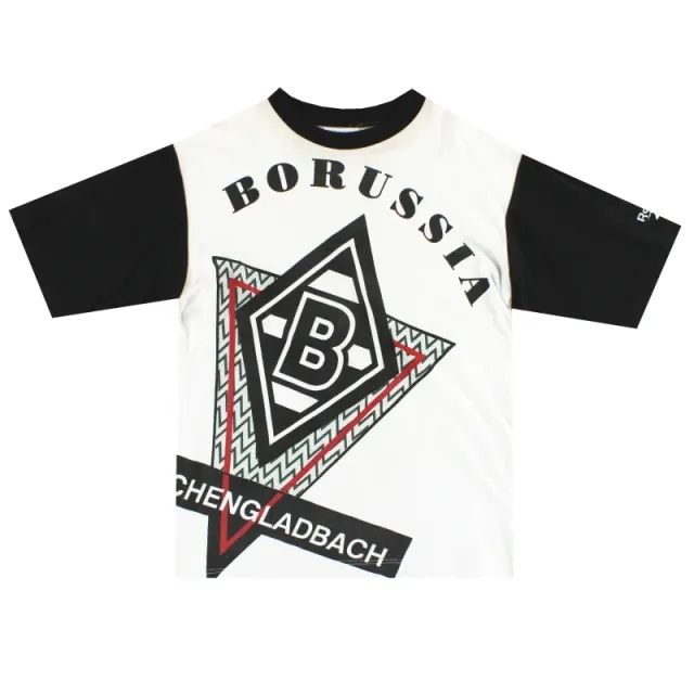 1997-98 Borussia Monchengladbach Reebok Graphic Tee M - Borussia Monchengladbach / Excellent 
