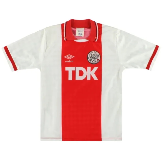 1989-91 Ajax Umbro Home Shirt  Y - Ajax / Excellent 