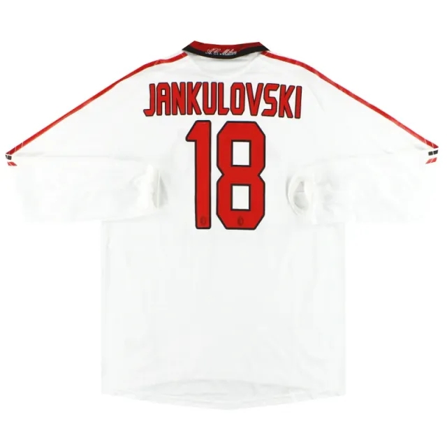 2005-06 AC Milan adidas 'Formotion' Away Shirt Jankulovski #18 L/S XL - AC Milan / As New 
