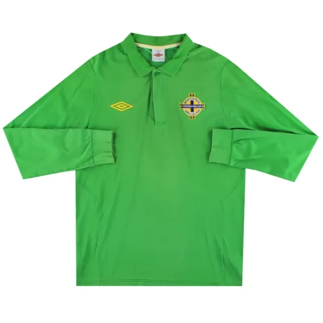 2010-12 Northern Ireland Umbro Polo Shirt L/S L - Northern Ireland / Excellent 