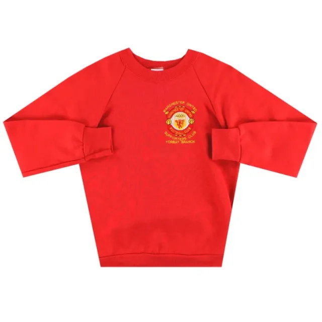 1990 Manchester United Supporters Club 'Torbay Branch' Sweatshirt S" - Manchester United / Excellent 