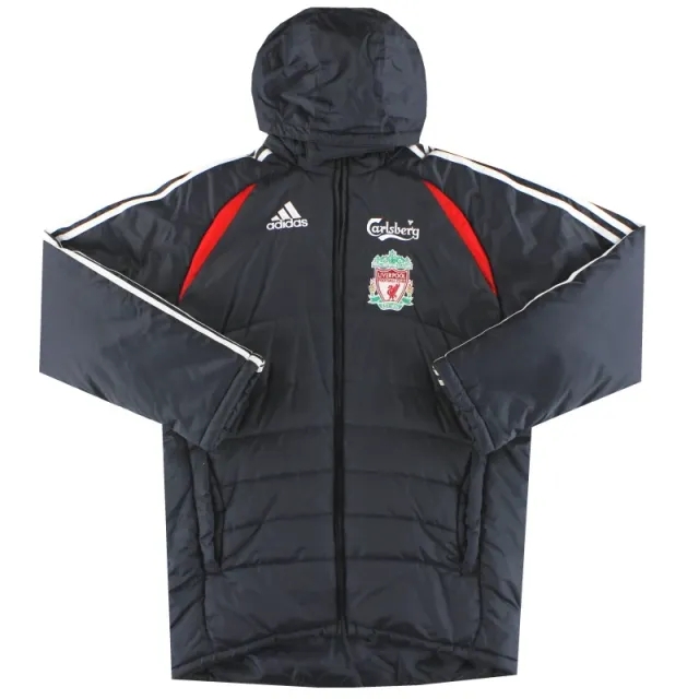 2006-07 Liverpool adidas Padded Rain Jacket XS - Liverpool / Mint 