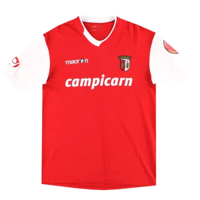 2008-09 Braga Macron Home Shirt #18 L - Other Portuguese Clubs / Excellent 