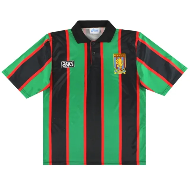 1993-95 Aston Villa Asics Away Shirt M - Aston Villa / Excellent 