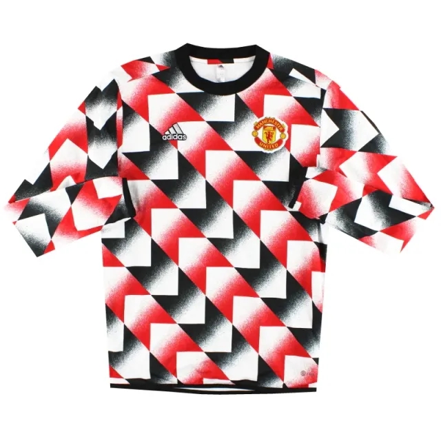 2022-23 Manchester United adidas Pre Match Warm Up Sweatshirt M - Manchester United / Excellent 