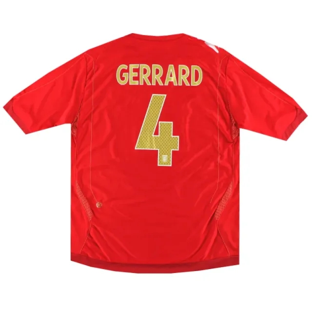 2006-08 England Umbro Away Shirt Gerrard #4 XL - England / Excellent 