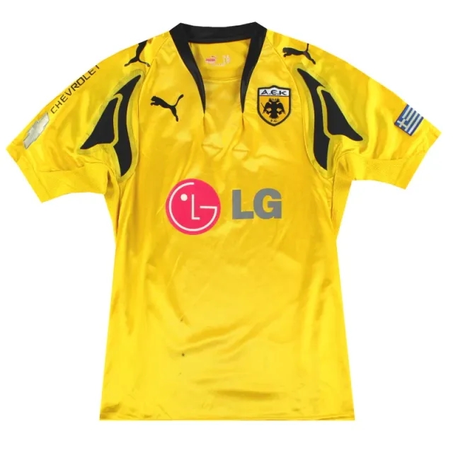 2007-08 AEK Athens Puma Home Shirt XS - Other Greek Clubs / Excellent 