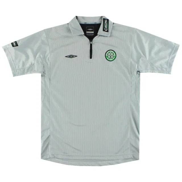 2004-05 Celtic Umbro 1/4 Zip Training Shirt M - Celtic / Excellent 