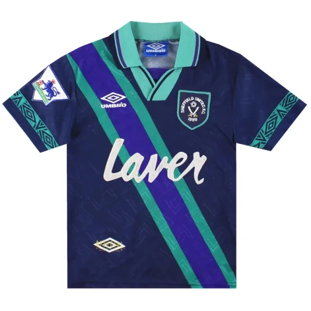 1993-95 Sheffield United Umbro Away Shirt #6 M.Boys - Sheffield United / Excellent 