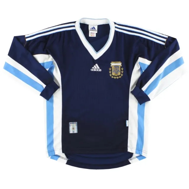 1998-99 Argentina adidas Away Shirt L/S XS - Argentina / Excellent 