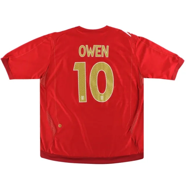2006-08 England Umbro Away Shirt Owen #10 M - England / Excellent 
