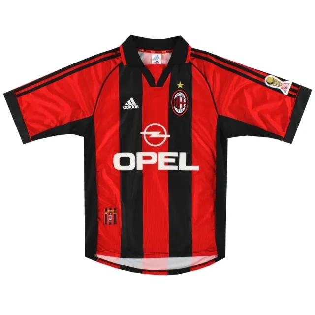 1999-00 AC Milan adidas Player Issue Home Shirt #6 S - AC Milan / Excellent 