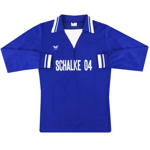 1978-79 Schalke Erima  Home Shirt L/S M - Schalke / Excellent 
