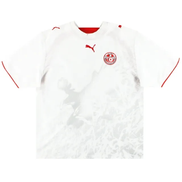 2006-07 Tunisia Puma Home Shirt *Mint* XXL - African / Mint 