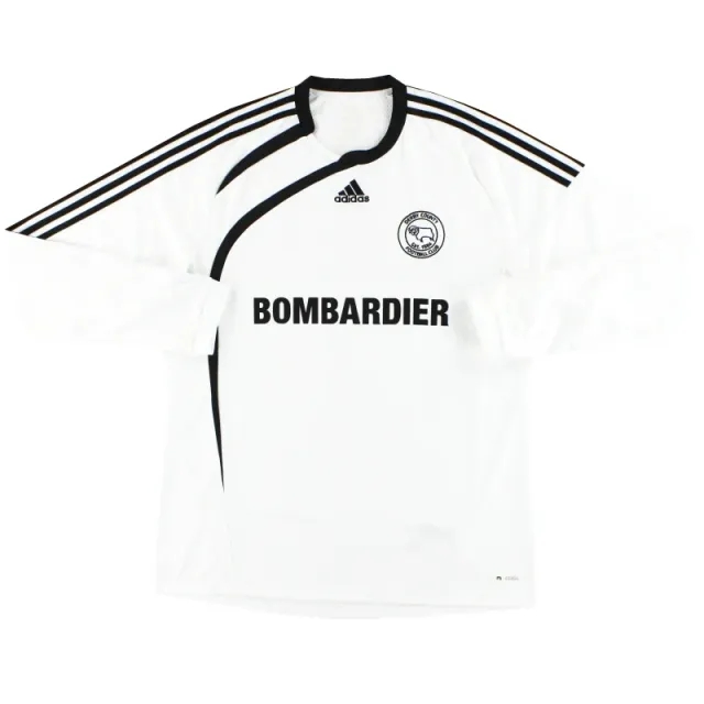 2009-10 Derby County adidas Home Shirt L/S XL - Derby County / Excellent 