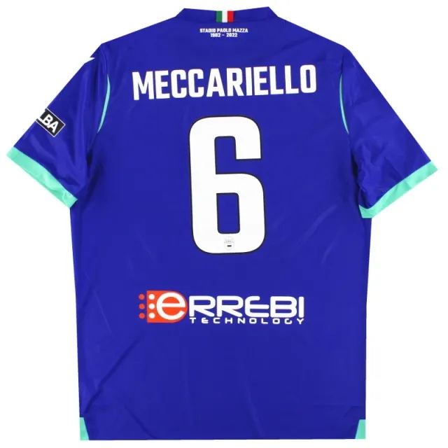 2022-23 SPAL Macron Player Issue Third Shirt Meccariello #6 *As New* XL - Other Italian Clubs / As New 