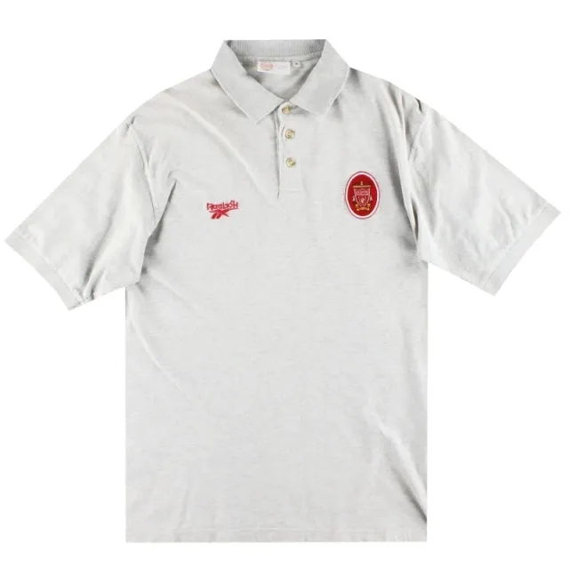 1996-97 Liverpool Reebok Polo Shirt M - Liverpool / Excellent 