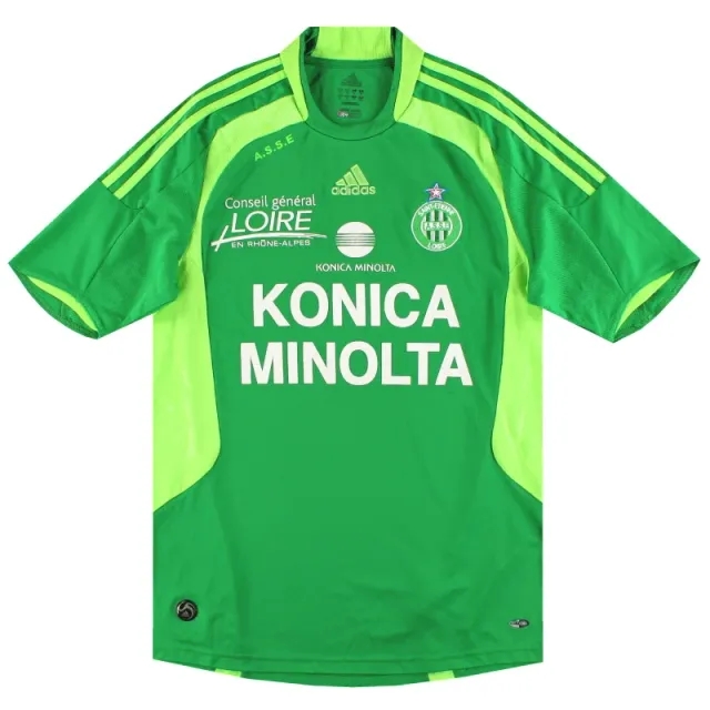 2008-09 Saint Etienne adidas Home Shirt M - Other French Clubs / Excellent 
