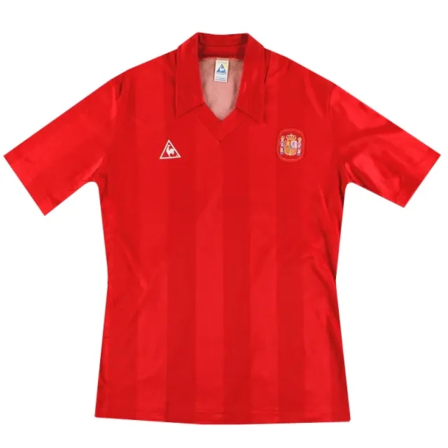 1984-86 Spain Le Coq Sportif Home Shirt *As New* L - Spain / As New 