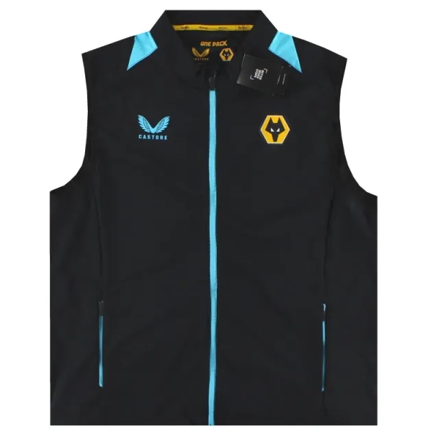 2021-22 Wolves Castore Pro Training Bench Gilet *w/tags* S - Wolves / w/tags 