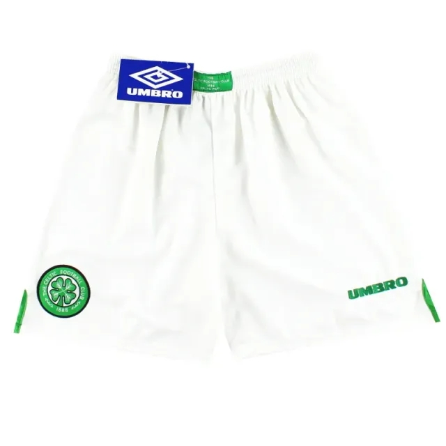 1997-99 Celtic Umbro Home Shorts *w/tags* S - Celtic / w/tags 