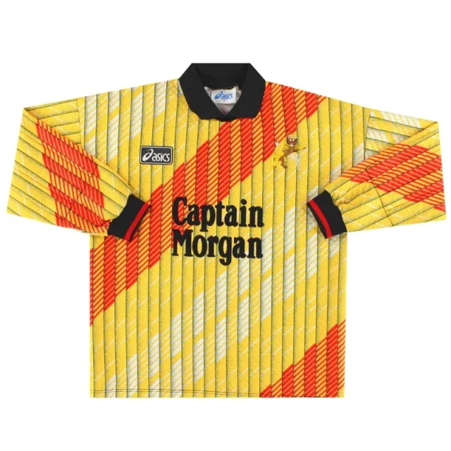 1995-96 Millwall Asics Goalkeeper Shirt S - Millwall / Excellent 