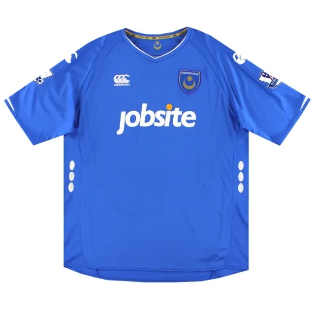 2009-10 Portsmouth Canterbury Home Shirt *Mint* XL - Portsmouth / Mint 