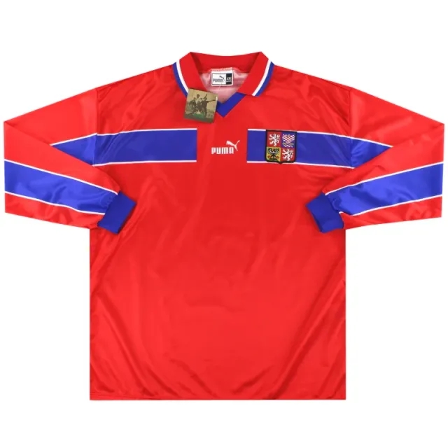 1998-00 Czech Republic Puma Player Issue Home Shirt L/S *w/tags* XXL - Czech Republic / w/tags 