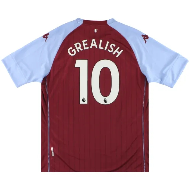 2020-21 Aston Villa Kappa Kombat Home Shirt Grealish #10 *w/tags* XXL - Aston Villa / w/tags 