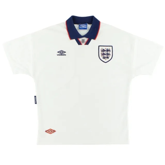 1993-95 England Umbro Home Shirt M - England / Excellent 
