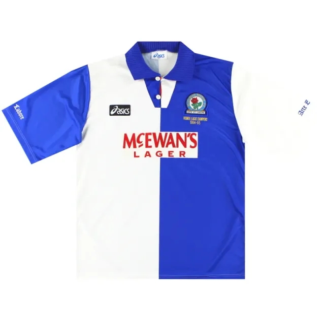 1994-95 Blackburn Asics 'Champions' Home Shirt *As New* XL - Blackburn Rovers / As New 