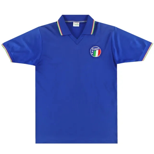1986-90 Italy Diadora Player Issue Home Shirt #2 *Mint* L - Italy / Excellent 