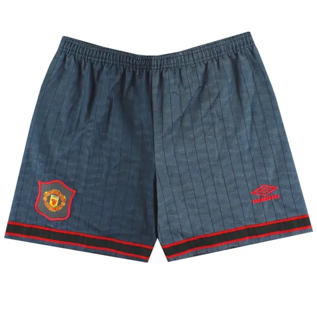 1995-96 Manchester United Umbro Away Shorts M - Manchester United / Very good 