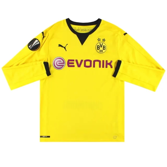 2015-16 Borussia Dortmund Puma European Home Shirt L/S M - Dortmund / Excellent 