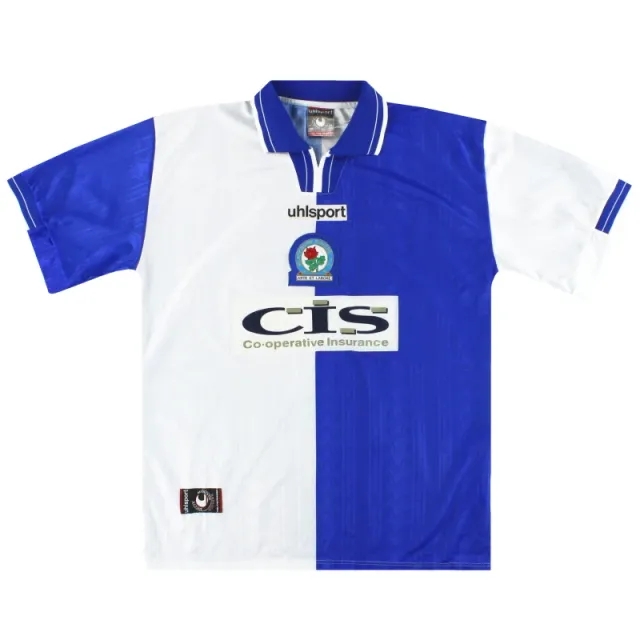 1998-00 Blackburn uhlsport Home Shirt XL - Blackburn Rovers / Excellent 