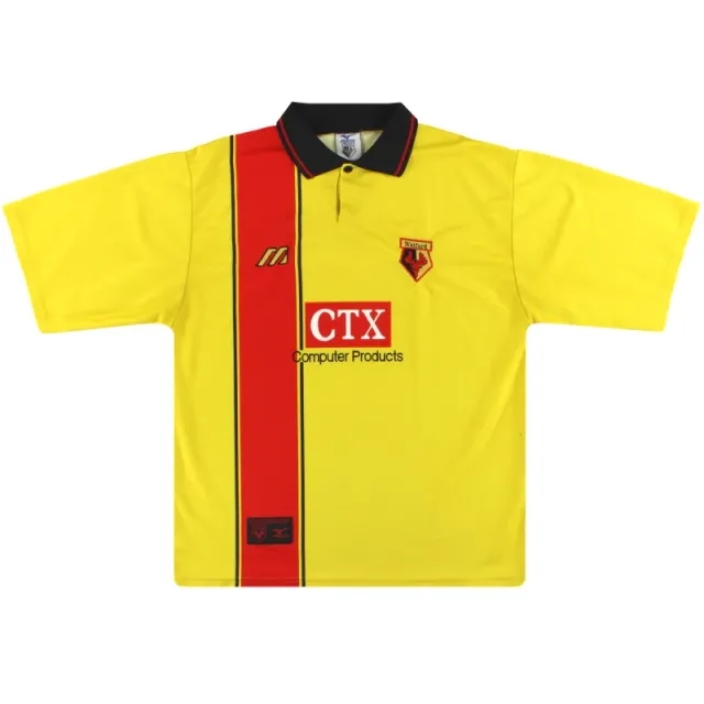 1997-98 Watford Mizuno Home Shirt *Mint* S - Watford / Mint 