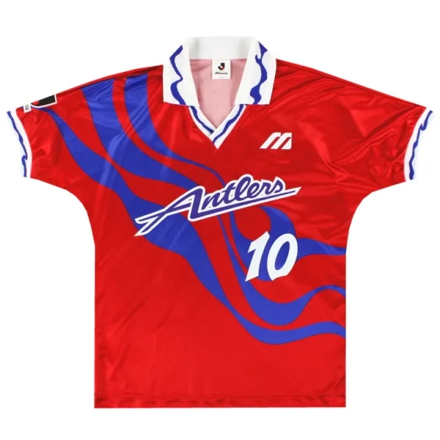 1993-95 Kashima Antlers Mizuno Home Shirt Kashima #10 *Mint* L - Other World Clubs / Mint 