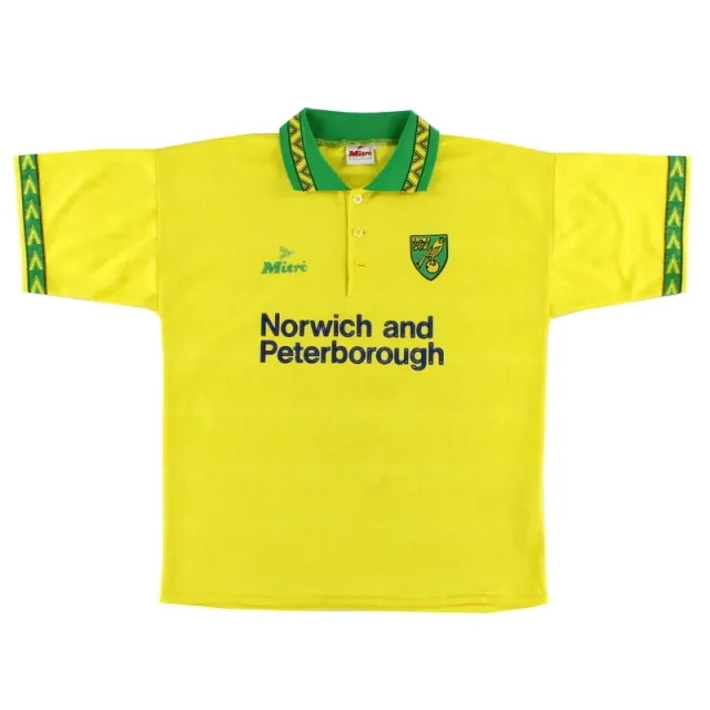 1994-96 Norwich City Mitre Home Shirt S - Norwich City / Excellent 