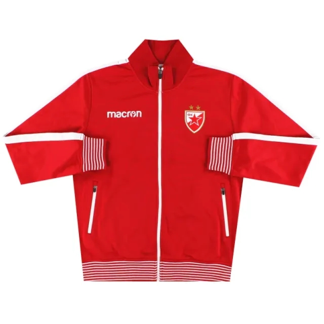 2018-19 Red Star Belgrade Macron Track Jacket L - Other European Clubs / Excellent 