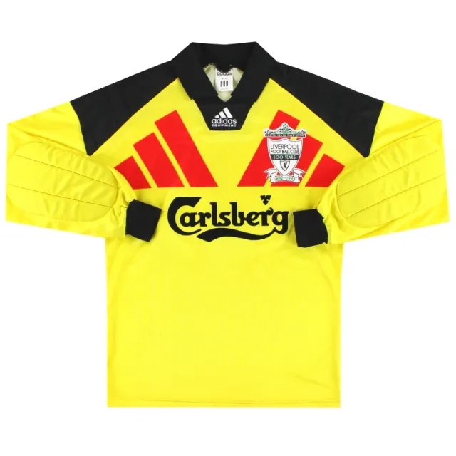 1992-93 Liverpool adidas Centenary Goalkeeper Shirt S - Liverpool / Excellent 