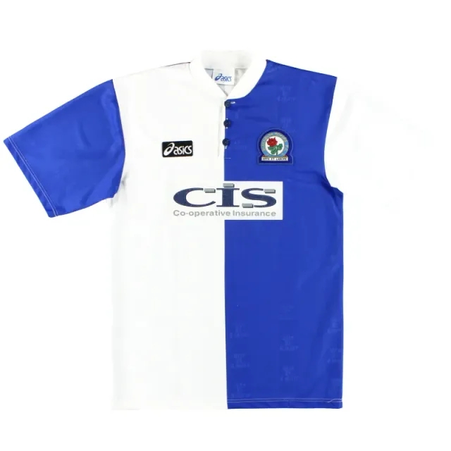 1996-98 Blackburn Asics Home Shirt XL - Blackburn Rovers / Excellent 
