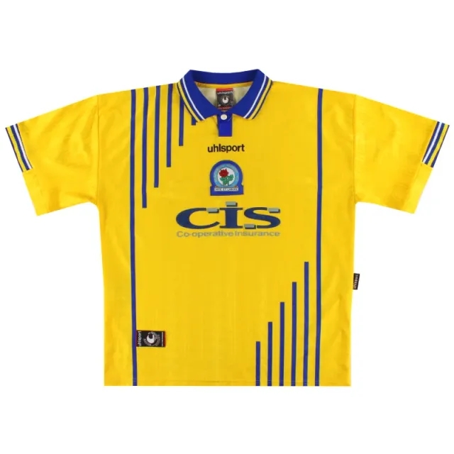 1998-00 Blackburn Uhlsport Away Shirt L - Blackburn Rovers / Excellent 