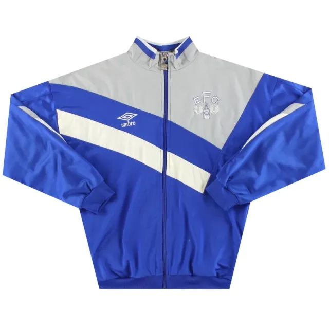1988-90 Everton Umbro Zip Track Top Y - Everton / Very Good 