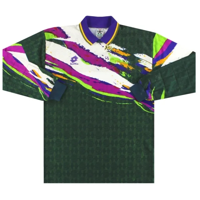1991-93 Lotto Template Goalkeeper Shirt L - Other Non League Clubs / Excellent 