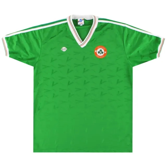 1988-90 Ireland O'neills Fan Home Shirt XL - Ireland / Excellent 