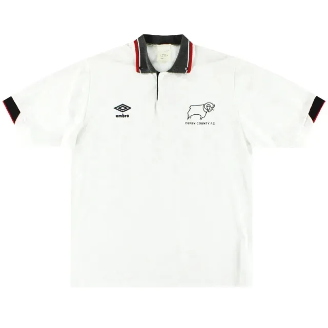 1989-91 Derby County Umbro Home Shirt XL - Derby County / Excellent 