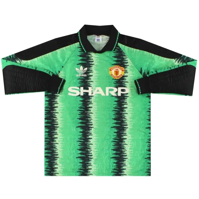 1990-92 Manchester United adidas Goalkeeper Shirt M - Manchester United / Excellent 