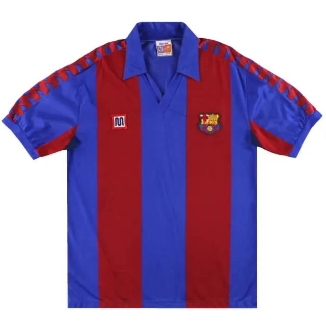 1982-89 Barcelona Meyba Home Shirt S - Barcelona / Excellent 
