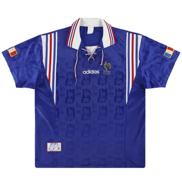 1996-98 France adidas Home Shirt L - France / Excellent 